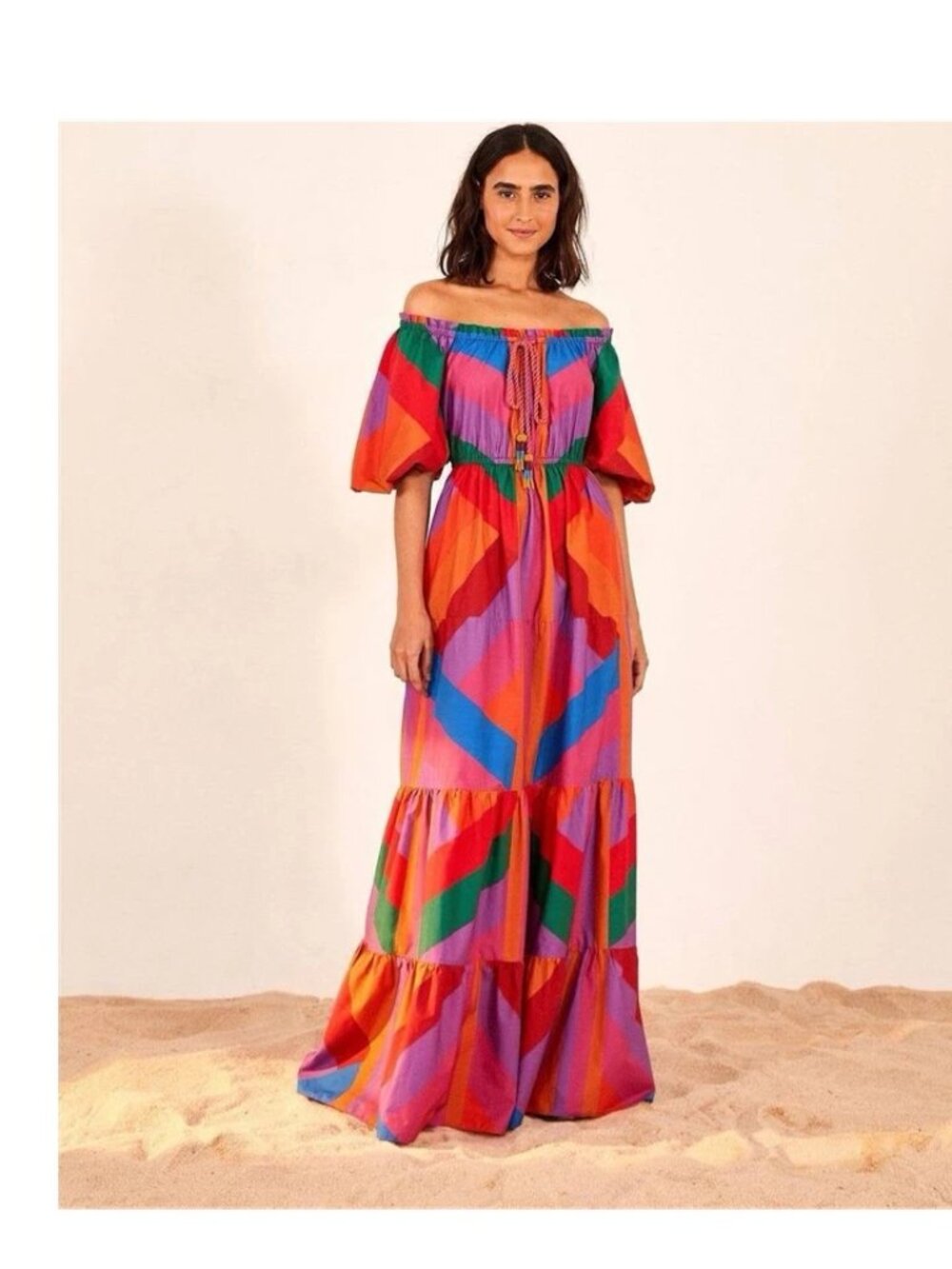 Farm Rio Amanda Stripes Maxi Dress - Picture 5 of 5